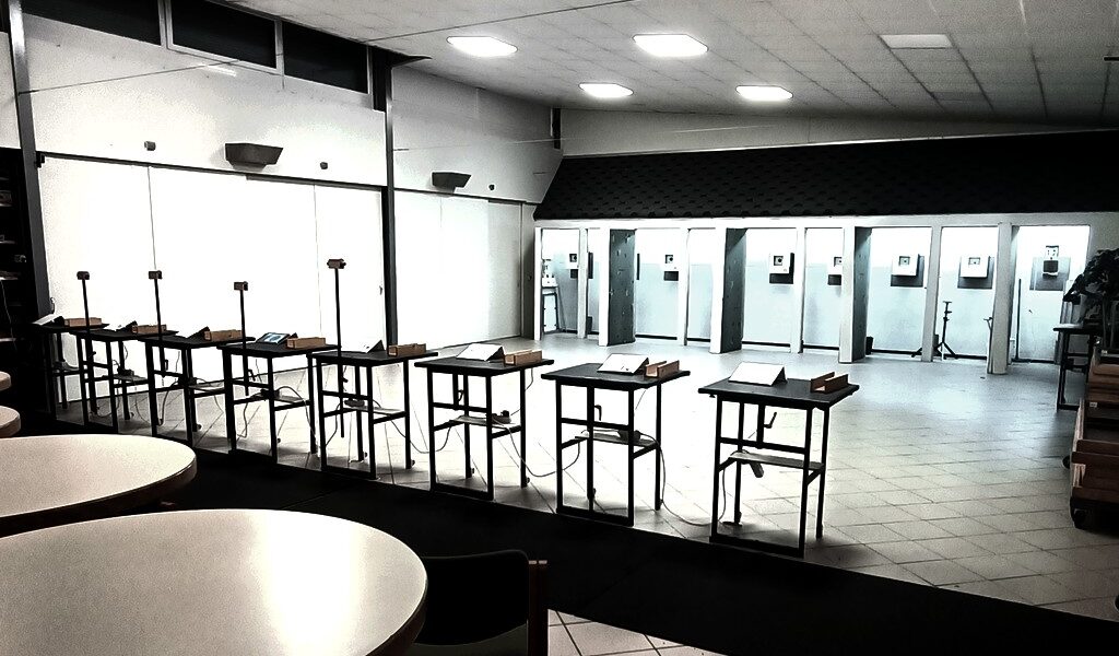 a room with tables and chairs